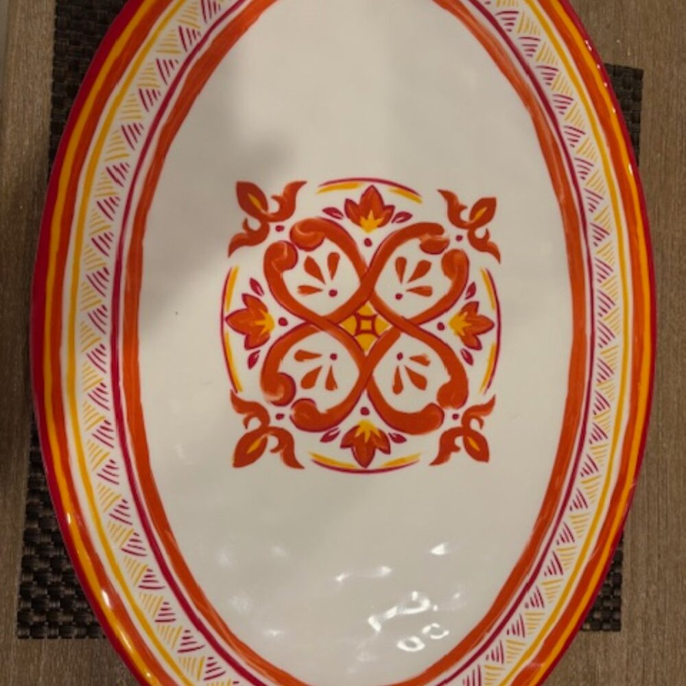 Bobby Flay Melamine Serving Platter 20" x 14" New